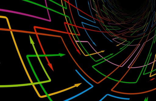 farbige Linien auf schwarzem Grund